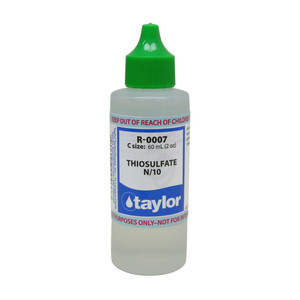 Taylor Thiosulfate N/10 #7 Reagent - 2 Oz Dropper Bottle, R-0007-C