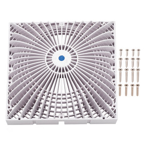 AquaStar White 12" x 12" Square Retrofit Moflow Suction Outlet Cover, R12MF101