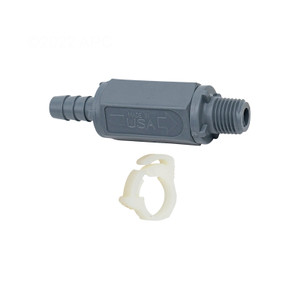 Rola Chem 3/8"Barb X .25"Barb PVC Injection Check Valve, 521170