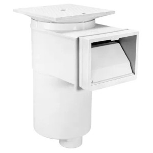 Sta-Rite White 2" x 1.5" NPT Reducer U-3 SwimQuip Skimmer with Float Valve, 08650-1403