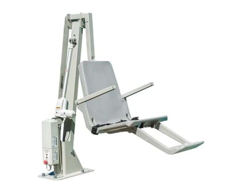 S.R. Smith MultiLift2 Flanged Mounted ADA Compliant Pool Lift, Gray Mist