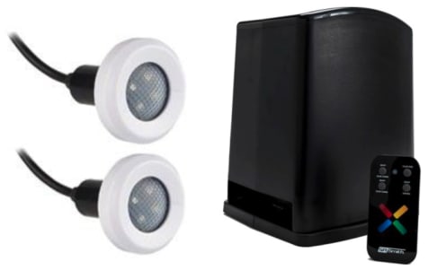 S.R. Smith PT-6001 Fiber to LED Lightning Kit,60W Transformer with Wireless Remote Control and 2 Treo LED Pool Light