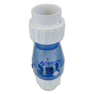 Super-Pro 1.5"S Swing Union PVC Check Valve With .5# Spring, SP0823-15