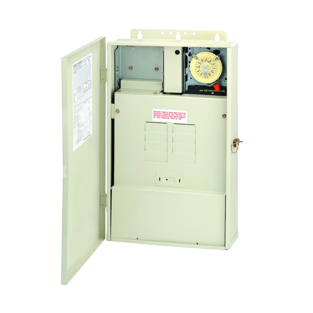 Intermatic 100 Amp Load Center with 300 W Transformer and T103M Mechanism, 8-Breaker Spaces