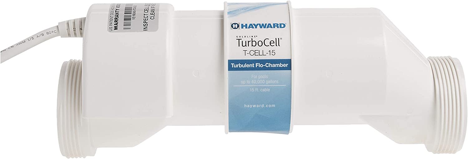 Hayward TurboCell T-15 Salt Cell for Inground Pools up to 40,000 Gallons – Genuine Hayward Chlorinator Replacement for AquaRite Systems