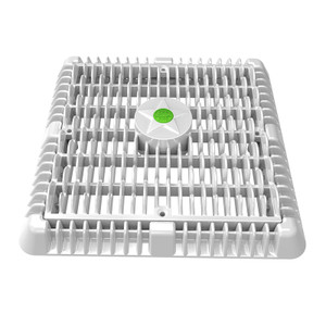 AquaStar 9" x 9" Wave Suction Cover with Frame and Riser White, WAV9WR101