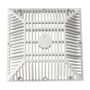 Waterway White 9" x 9" Grate & Frame, 642-4790 V