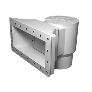 Waterway White 1.5" FPT Flo-Pro II Long Throat with Return Wide-Mouth Above-Ground Skimmer, 560-D3C60L
