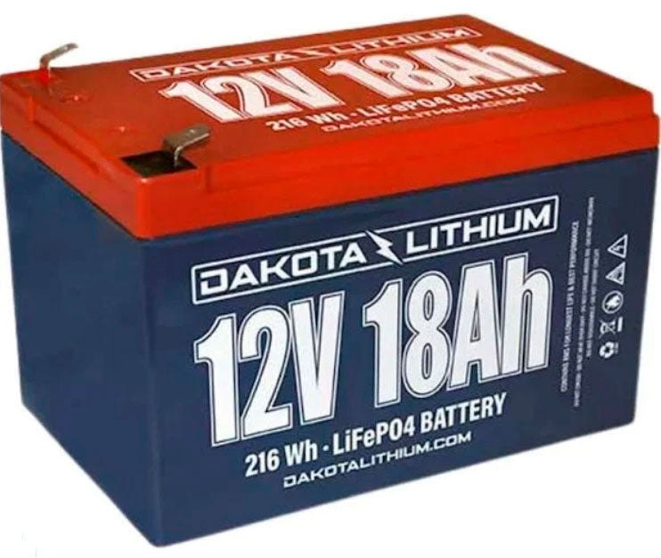 Remora Dakota LiFePO4 Lithium Battery - 12 Volts 18Ah
