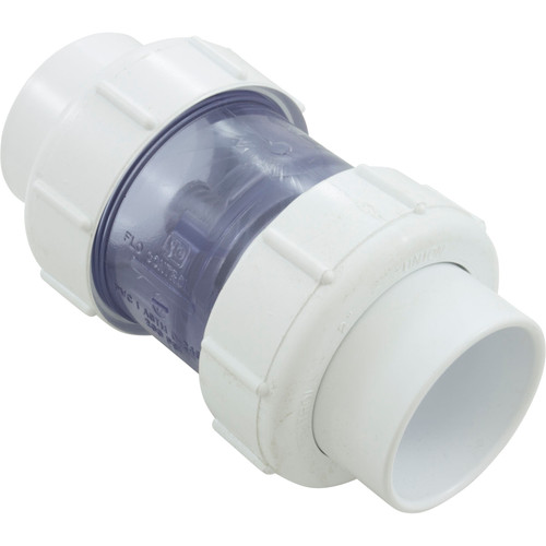 Check Valve 5Lb. 2" Sxs Clear Pvc Union 1795C20