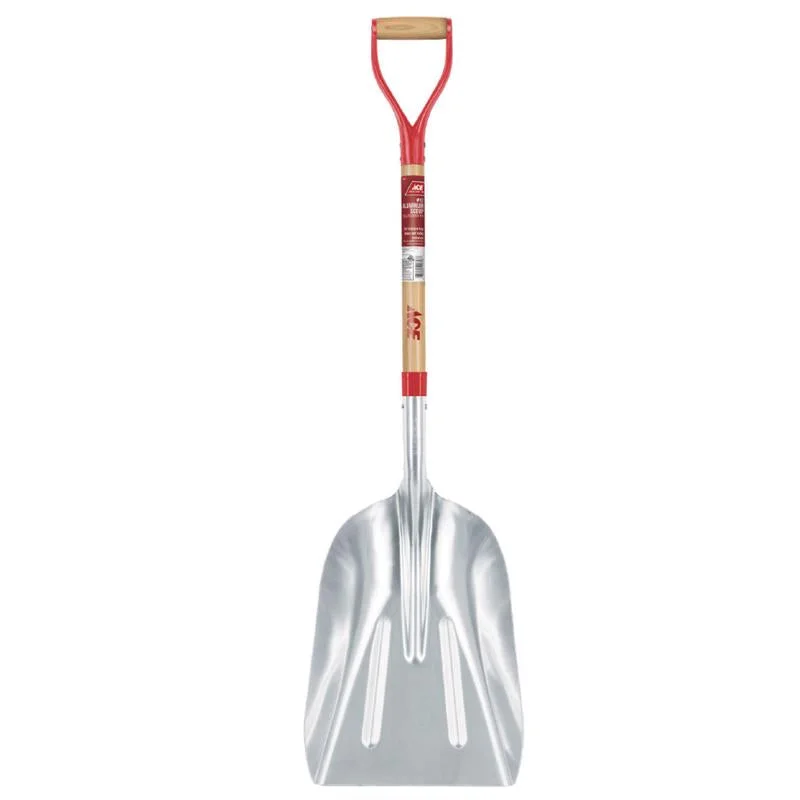 Ace 45 in. Aluminum Scoop General Purpose Shovel Wood Handle