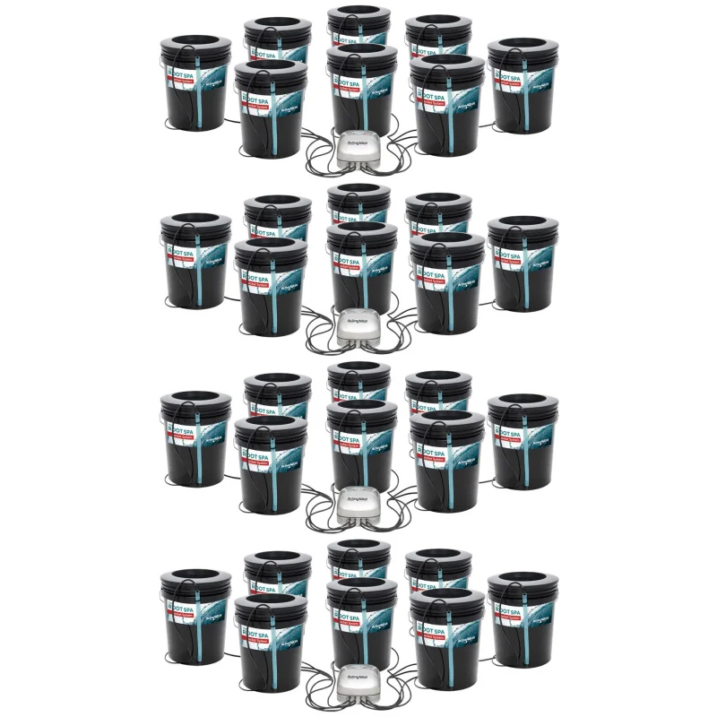 Active Aqua Root Spa 5-Gallon 8-Bucket Deep Water Culture System (4 Pack)