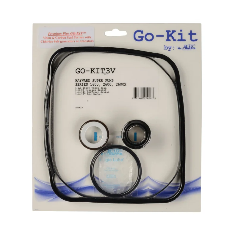 Aladdin GO-KIT3VPump Seal Repair Kit for Hayward Super Pump Series 1600, 2600, 2600X