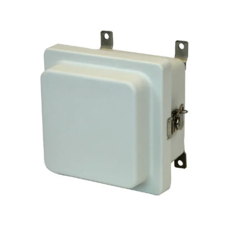 AM664RT 6x6x4 NEMA 4X Fiberglass Enclosure w/ Raised Twist Latch Hinged Cover