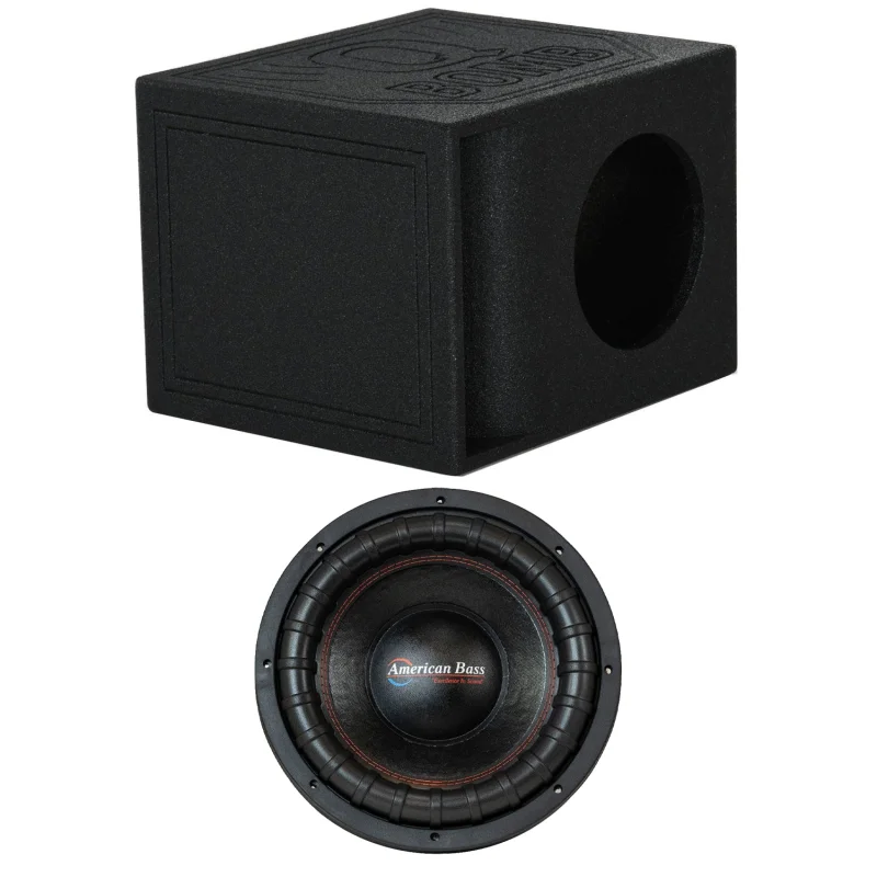 American Bass XFL 1244 Inch 2000 Watt Subwoofer Speaker with Enclosure Box
