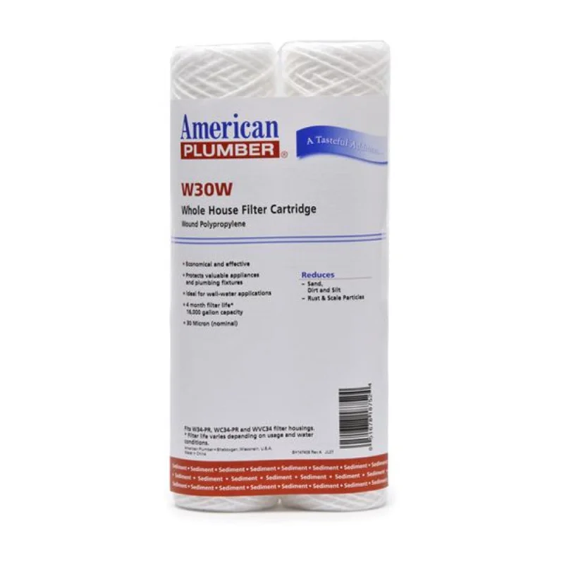 American Plumber W30W Whole House Sediment Filter Cartridge (2-Pack)