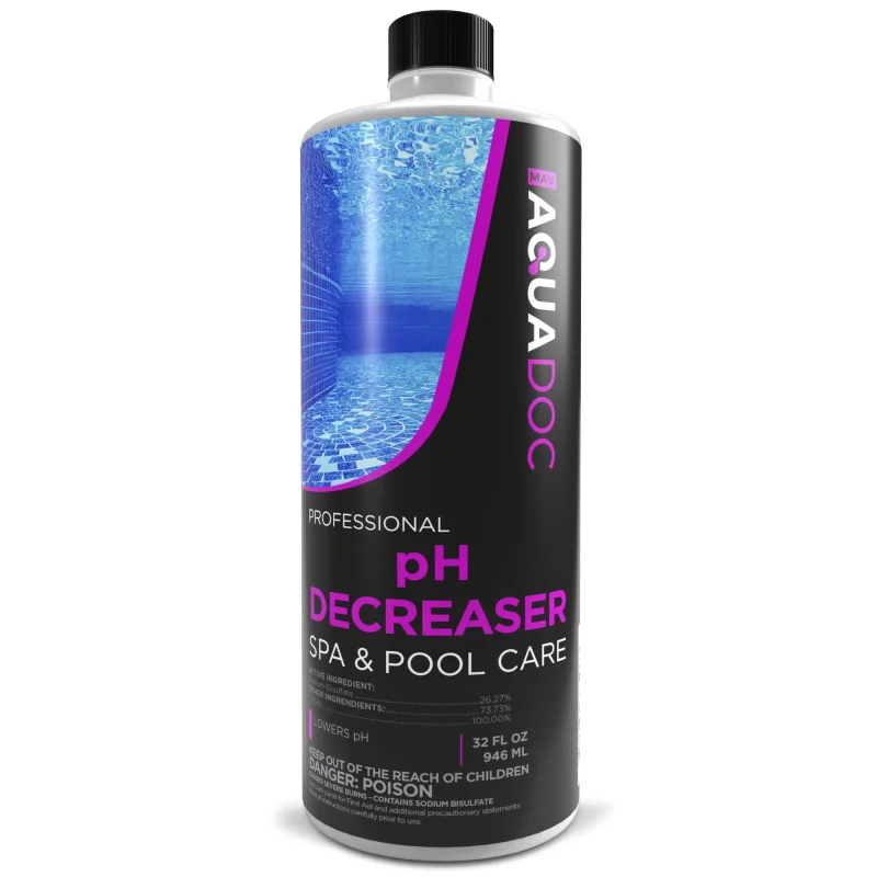 AquaDoc Spa pH Decreaser for Hot Tub - 32oz - Sodium Bisulfate Spa pH Down for Water Balance - Made in USA