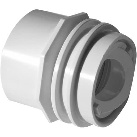 AquaStar White Flush-Mount Return Fitting with Water Stop