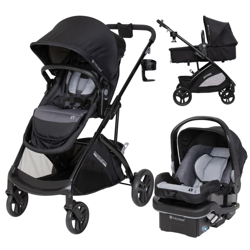 Baby Trend Passport Switch 6-in-1 Modular Stroller Travel System with EZ-Lift Plus Infant Car Seat, Dash Black