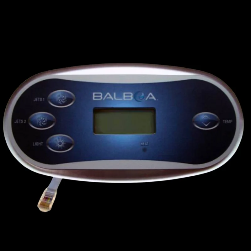 Balboa VL-406T Control Panel, 4 Button Overlay (Jets, Jets, Light, Temp), 55570