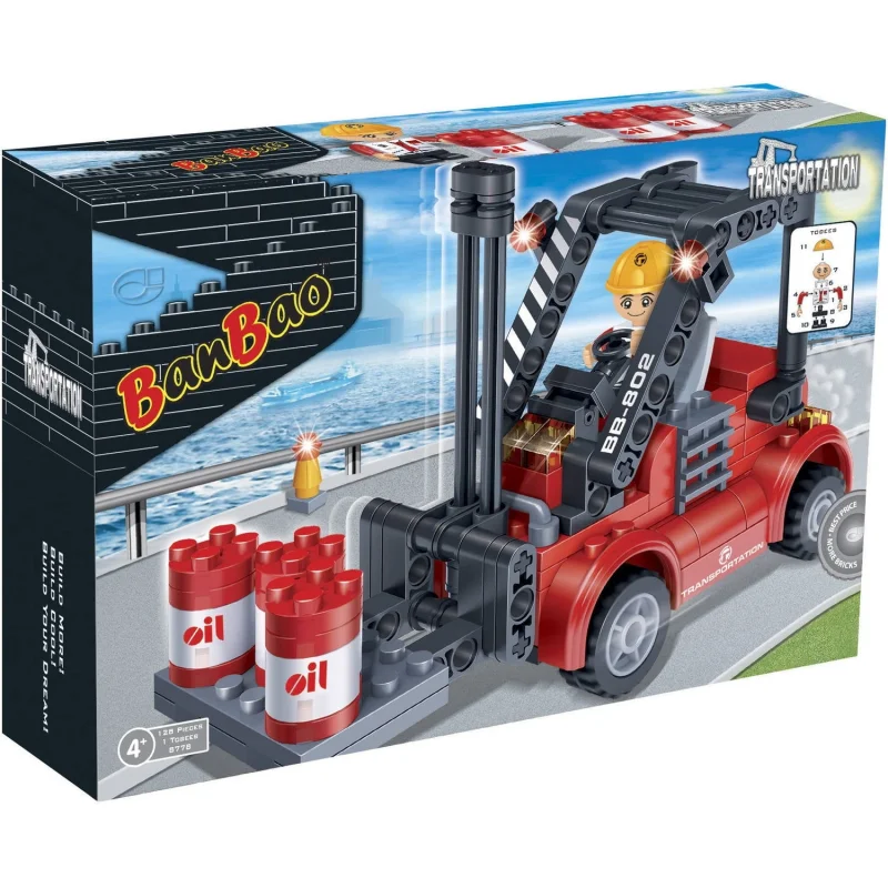 BanBao Forklift Building Kit STEM Toy - 128 Pieces