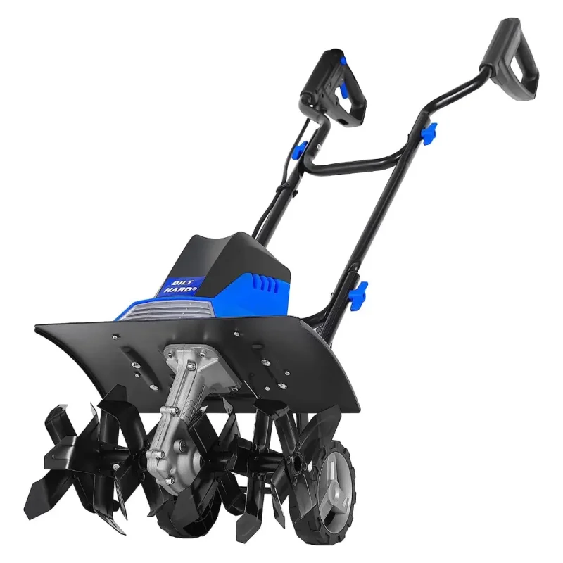 BILT HARD 16" Electric Tiller Cultivator13.5 Amp Motor, 6 Steel Tines, Foldable Garden Rototiller with Adjustable Wheels
