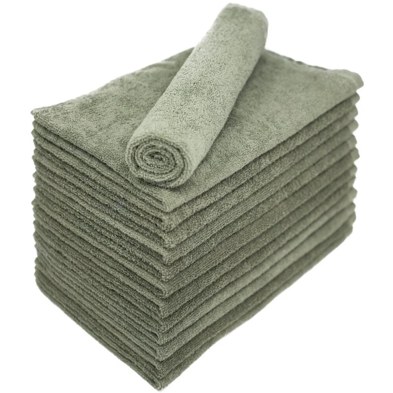 BleachSafe Salon Towels - 15" x 26" - MOSSTONE GREEN / 1 Dozen
