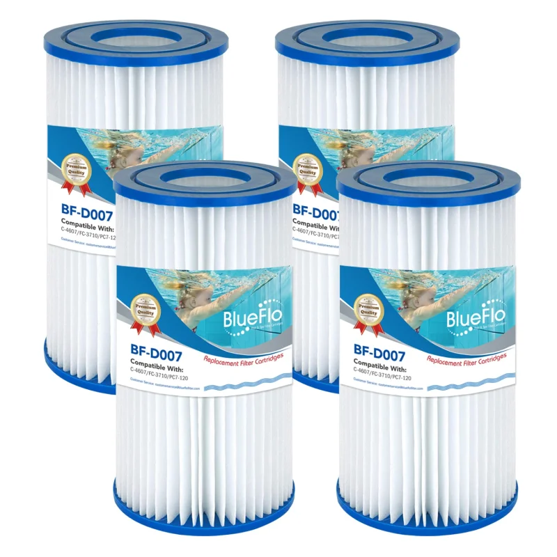 Blueflo Above Ground and Inground Pool Filter Cartridge Replacement Filteration 4 Pack