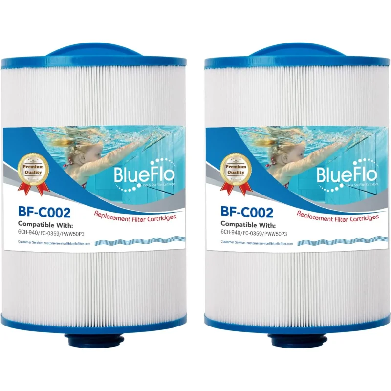 Blueflo BF-C002 Pool and Spa Filter Cartridge Replacement Filter Compatible 2 Pack