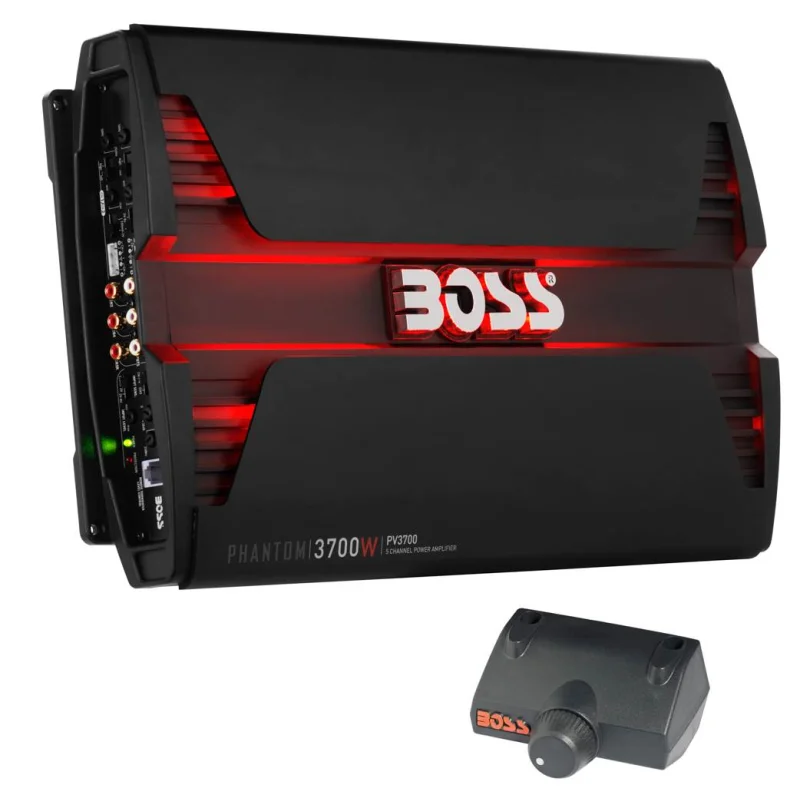 Boss 3700W 5 Channel Car Audio Amplifier Power LED Amp with Remote (4 Pack)