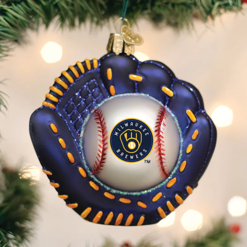Brewers Baseball Mitt Ornament