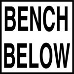 Inlays Ceramic Smooth BENCH BELOW Depth Marker 6"x 6" Tile, C621522