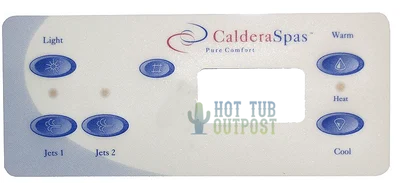 Caldera Control Panel Overlay Watkins 72971 6 Button 2 Pumps