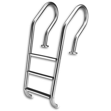 Inter-Fab White 3-Step Modified Camelback Style Ladder