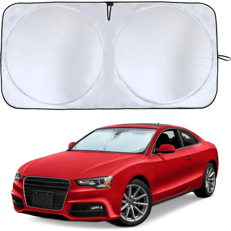 Car Windshield Sun Shade Small (59"x29") | EcoNour Mirror Cut