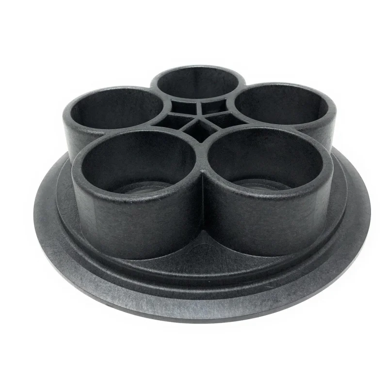 Caretaker 5-Port Bottom Plate 2" Plumbing Housing (Black) | 1-9-239