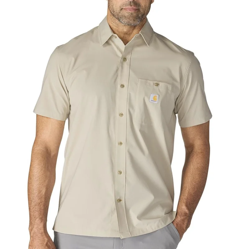 Carhartt Force Sun Defender Woven Relaxed Short Sleeve Shirt (Cobblestone) Size XXL