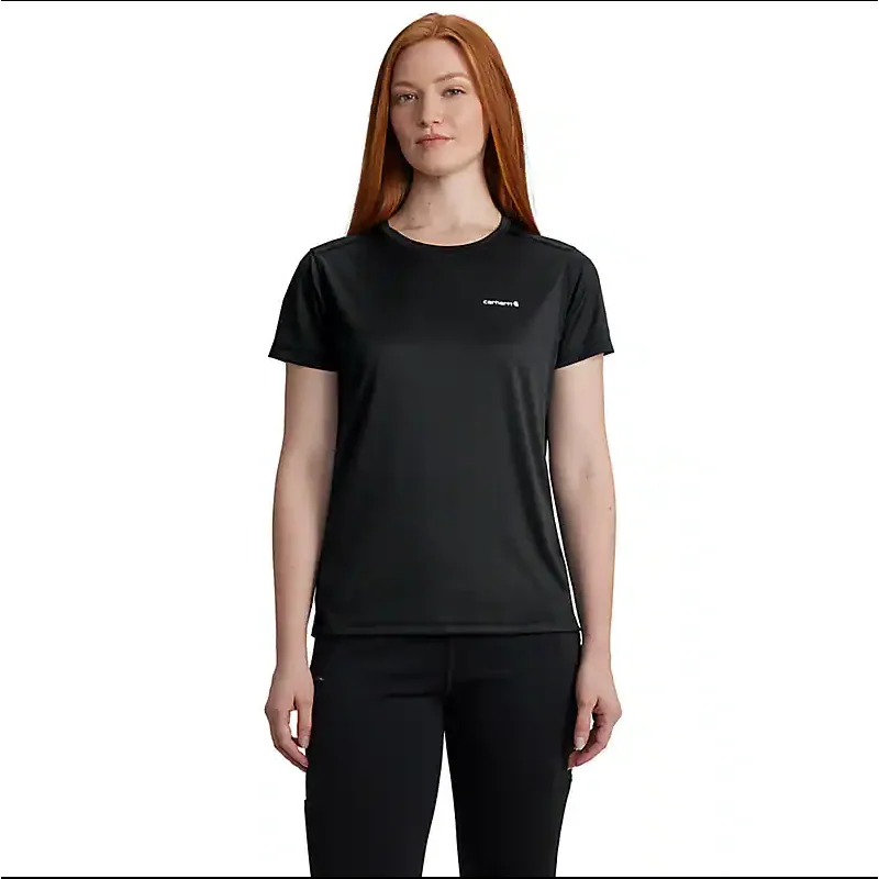 Carhartt Women's Force Sun Defender Relaxed Fit Short-Sleeve Shirt (Black) Size 3XL