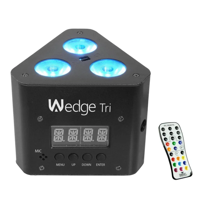Chauvet DJ Wedge Tri RGB LED DMX Triangle-Shaped Wash Light Effect with Remote