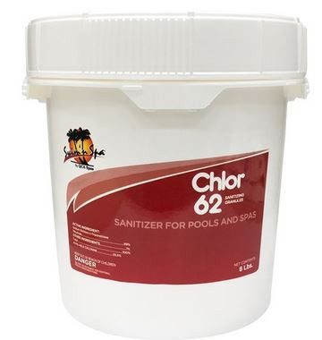 Chlor 62 Chlorine Sanitizer for Pools and Spas 8 Lbs 47239985
