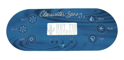 Clearwater Spa Beachcraft Oval Control Panel Overlay 12218