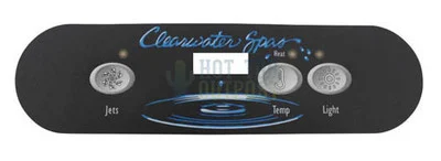 Clearwater Spa Control Panel 3 Button Overlay WO1499 ML400