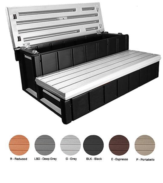 Confer Storage Step 36" Black,Black Sidewalls
