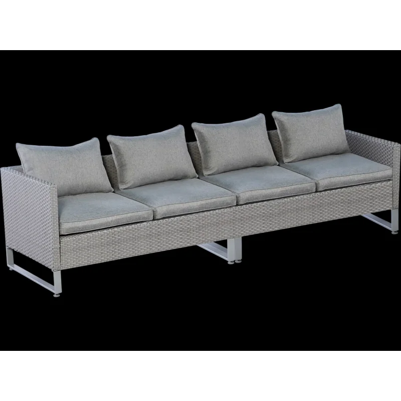 Costway 2-Piece Patio Furniture Sofa Set with Cushions Gray 47581923 New Gray