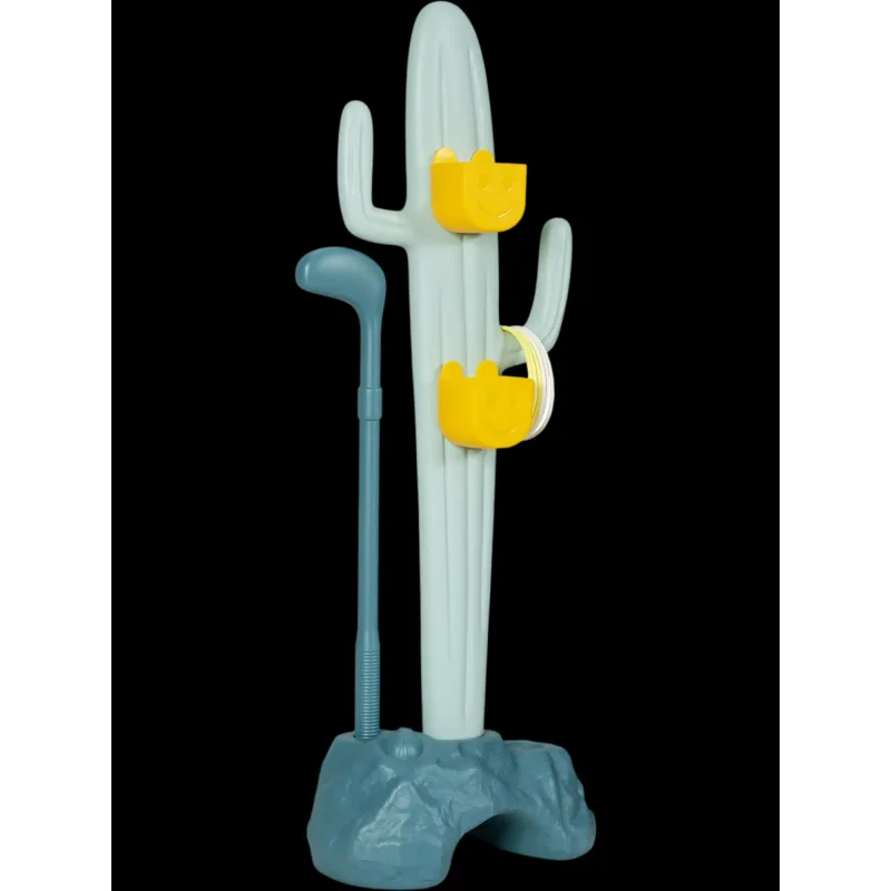 Costway 3-in-1 Cactus Toy Stand Sports Activity Center Golf Ring Toss 89435210 New