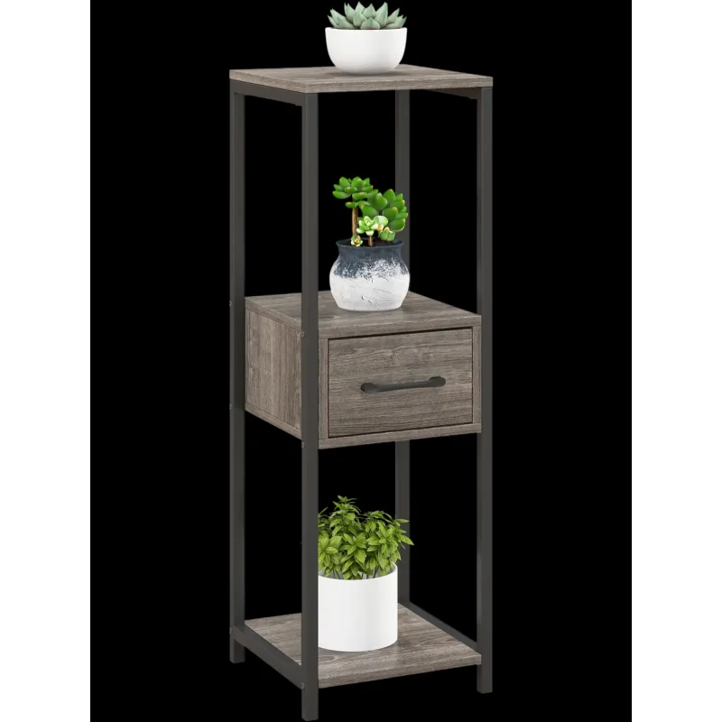Costway 3 Tier Tall Metal Plant Stand w/ Drawer Balcony Office 27693148 New