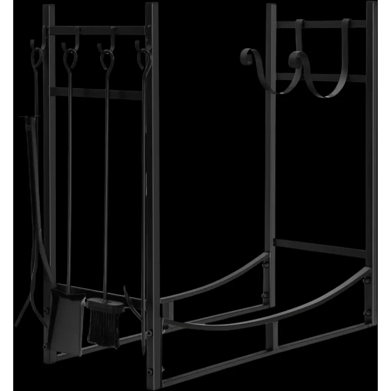 Costway 30/36" Firewood Rack w/ 4 Tool Set Kindling Holders 97146235 New