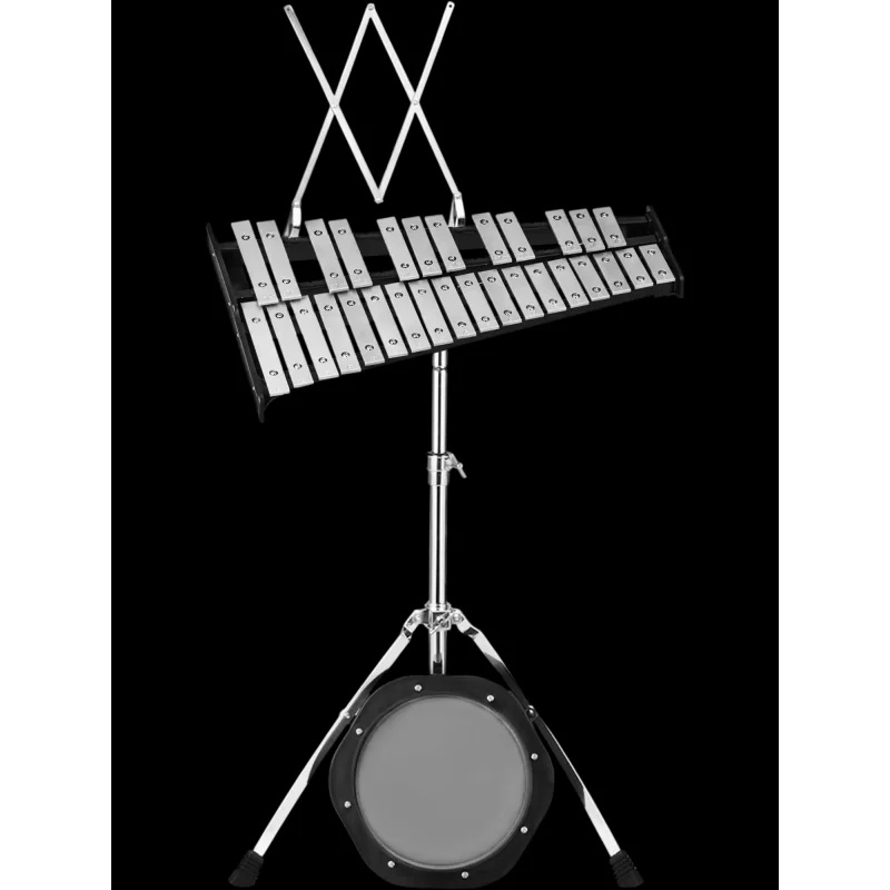 Costway 30-Note Glockenspiel Percussion Kit w/ Practice Pad Mallets Sticks Stand 08341975 New