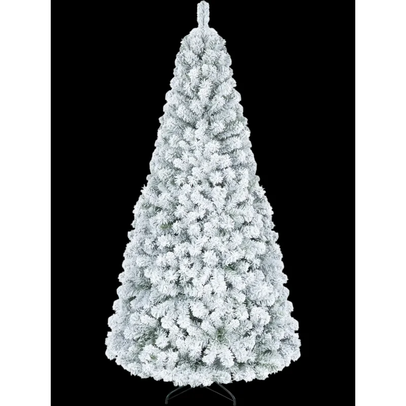Costway Artificial Snow-Flocked Pre-Lit Spruce Christmas Tree Branch Tips 92313536 New
