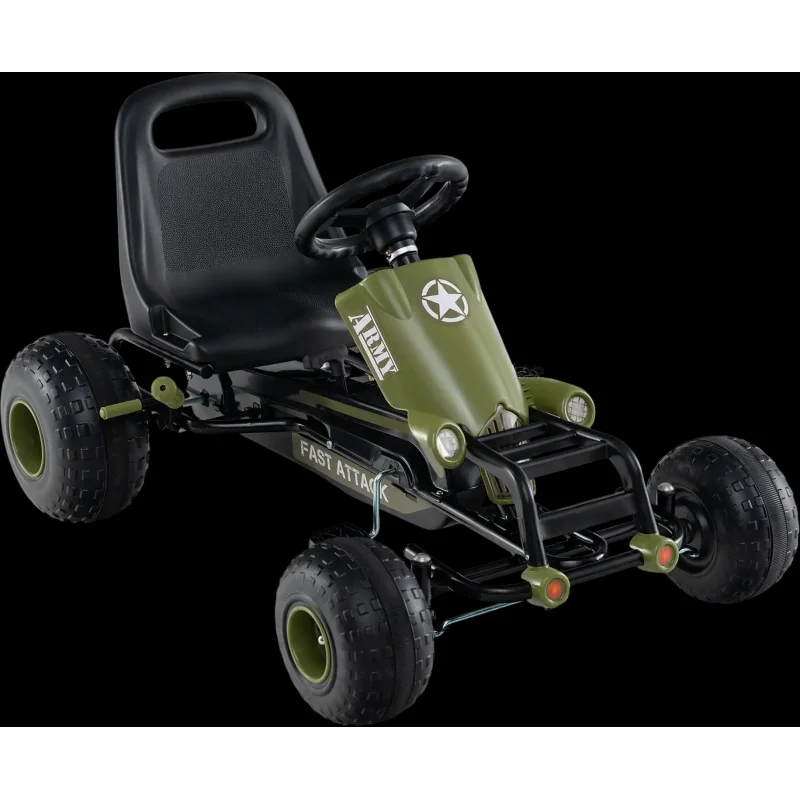 Costway Kids Pedal Go Kart Steering Wheel Gear Shifter Handbrake 27232436 New Green